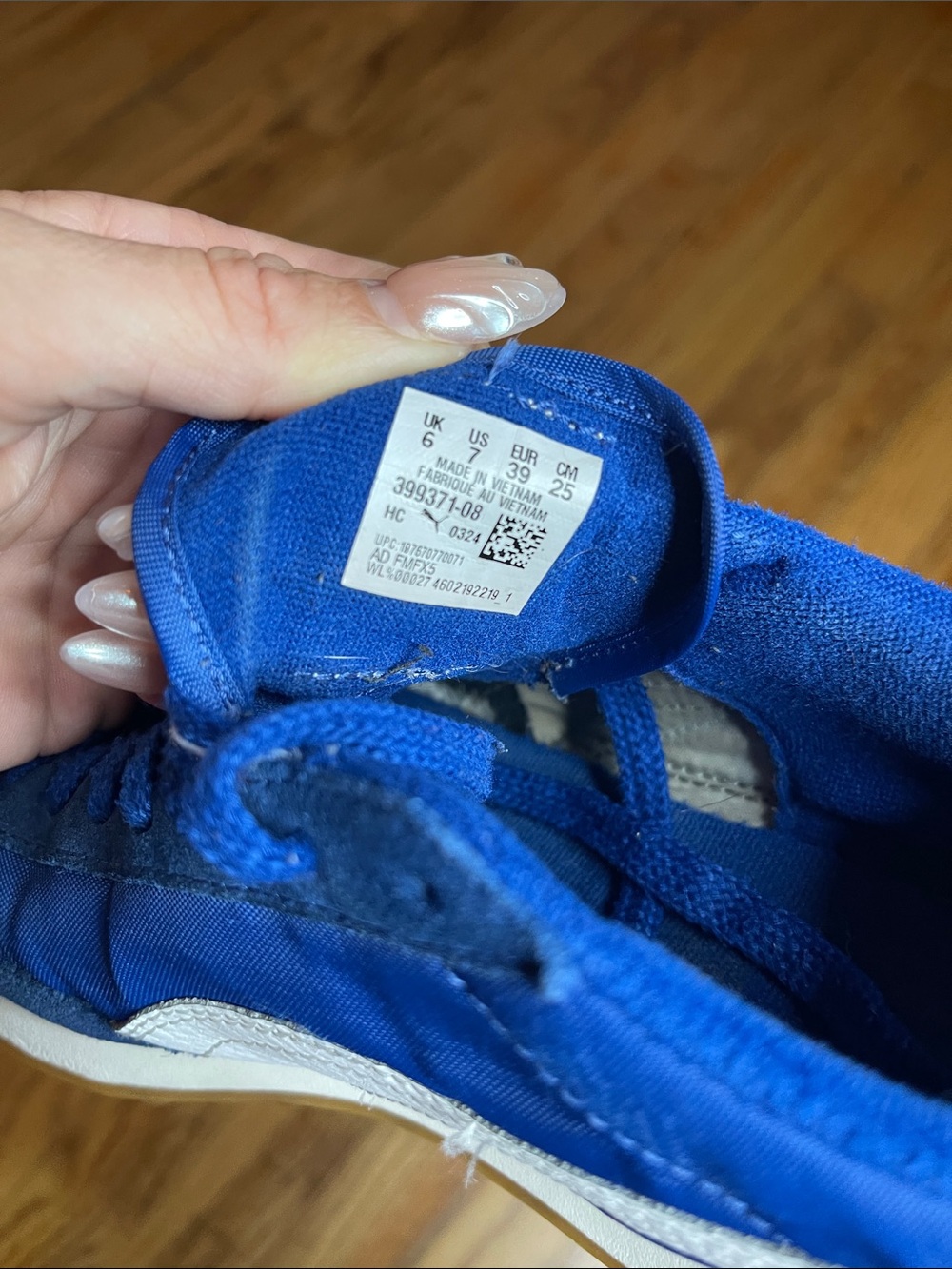 Puma Men’s Royal Blue Suede & Nylon Sneakers - Picture 2 of 6